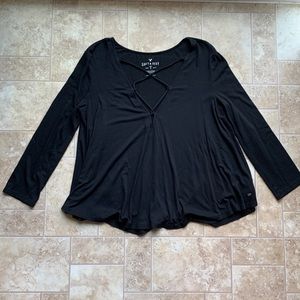 Soft & Sexy cross neck top